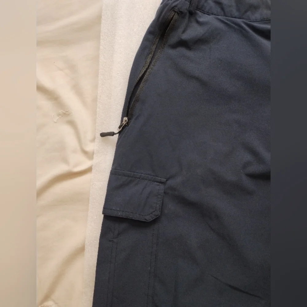 Pudolla Men's Elastic Waistband Comfort Hiking Outdoor Cargo Pants XL Navy Blue